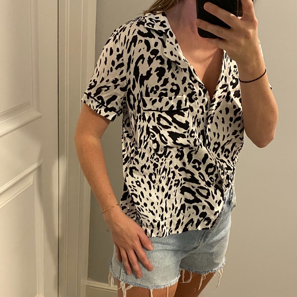 Cheetah Print Button Up - image 2